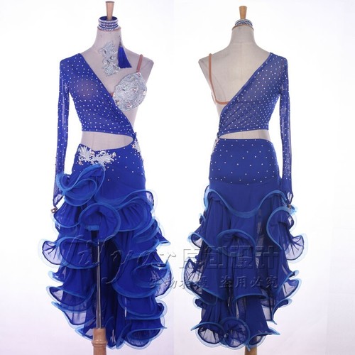 Abito blu nuovo lusso - , strass